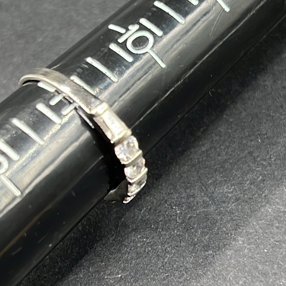 Vintage 925 sterling silver rhinestone ring size 11 - Picture 6 of 7